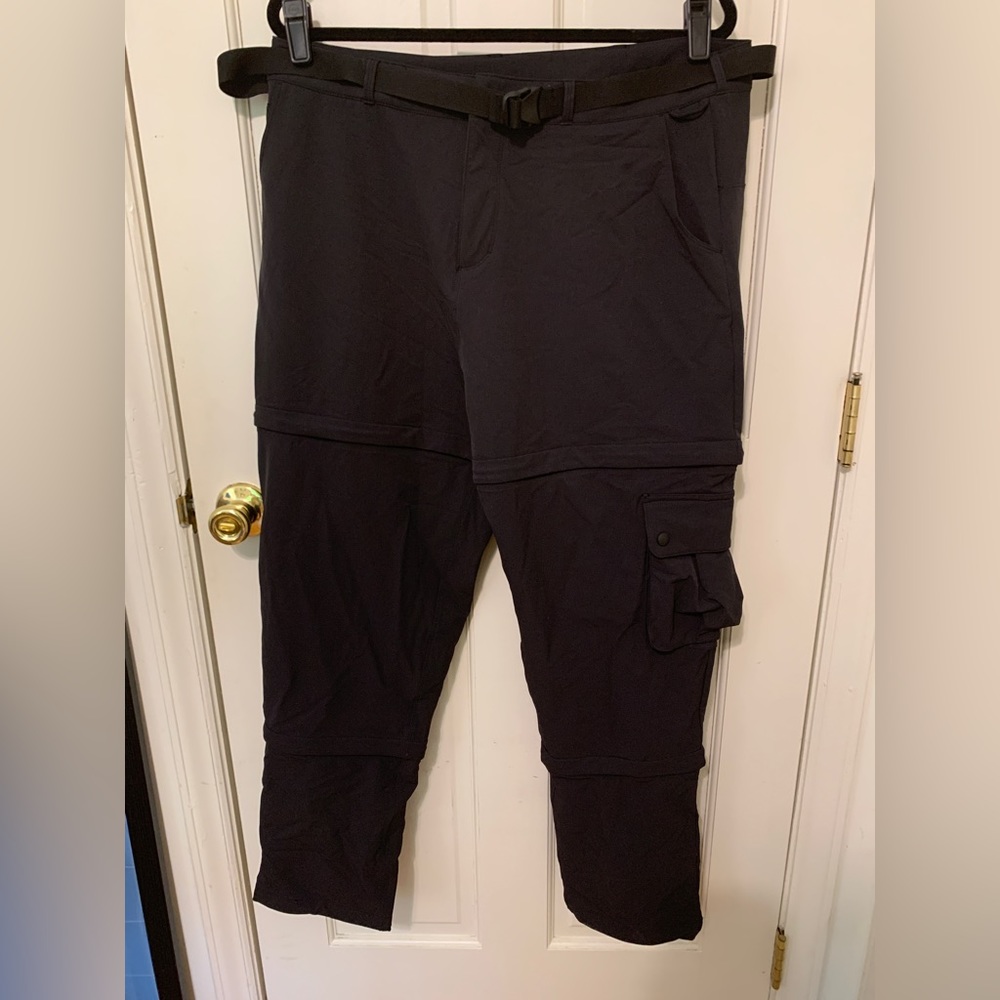 NWOT womens Outdoor Voices black RecTrek zip-off pants size XXL
